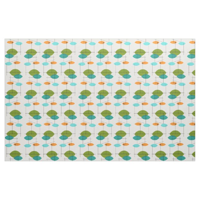 Retro bewegliches Muster-atomargewebe Stoff (Yard (91,4 cm))