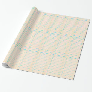 Retro Bibliotheks-Buch-Datums-passende Karte Geschenkpapier