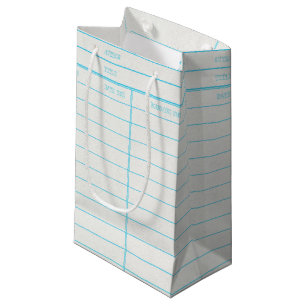 Retro Bibliotheks-Buch-Datums-passende Karte Kleine Geschenktüte