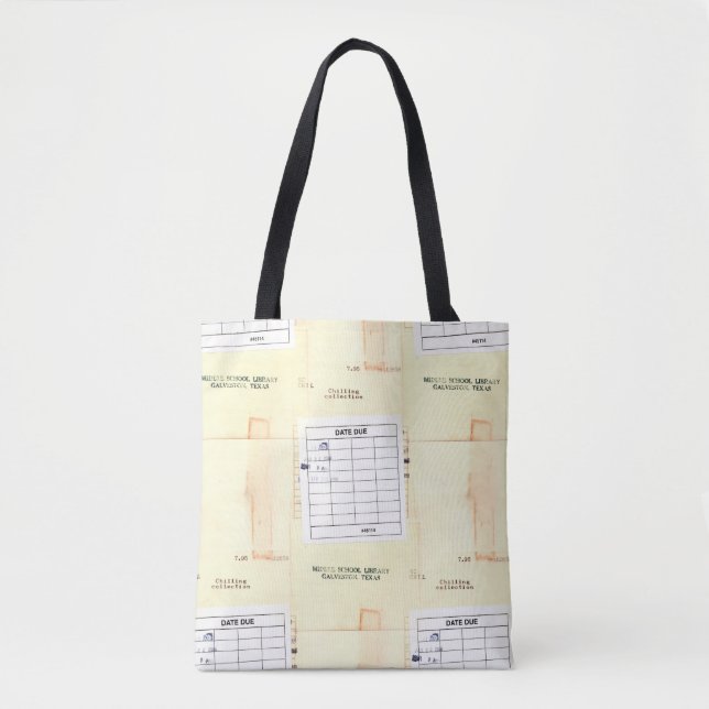 Retro Bibliotheks-Buch-Datums-passende Karte Tasche (Vorderseite)
