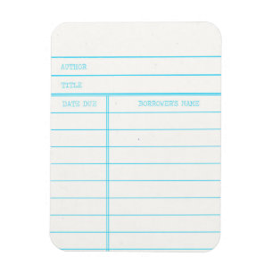 Retro-Bibliotheksbuch Leihfrist Karte Magnet