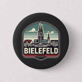 Retro Bielefeld Skyline Button