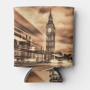Retro Big Ben, Londoner Illustration. Dosenkühler