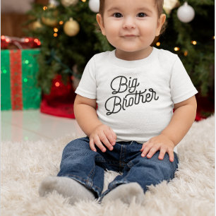 Retro Big Brother Black Typografy Kleinkind T-shirt