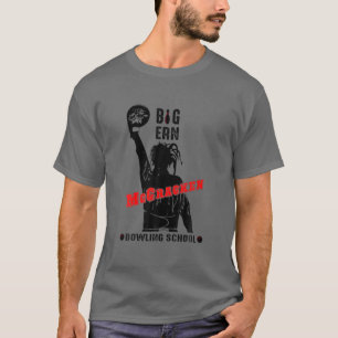 Retro Big Ern Makracken Bowling School, Blume Bow T-Shirt