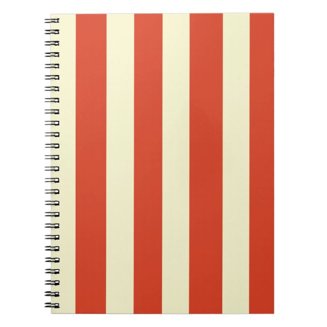 Retro Big Top Striping SpiralNotebook Notizblock (Vorderseite)