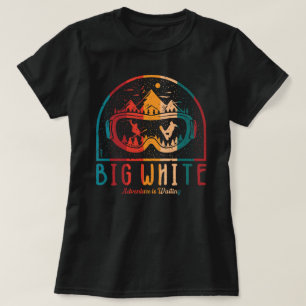 Retro Big White Ski T-Shirt