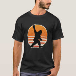 Retro-Bigfoot-Friedenszeichen T-Shirt