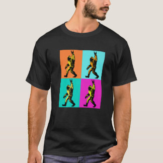 Retro Bigfoot , Funny Rock and Roll Bigfoot T-Shirt