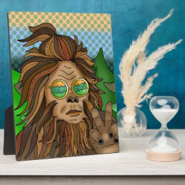 Retro-Bigfoot | Pop Art Sasquatch Fotoplatte
