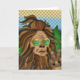 Retro-Bigfoot | Pop Art Sasquatch Geburtstag Karte