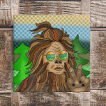Retro-Bigfoot | Pop Art Sasquatch Leinwanddruck<br><div class="desc">Retro Pop Kunststil handgezeichnet cool Bigfoot mit knackigen Gläsern und stilvollem Pferdeschwanz.</div>