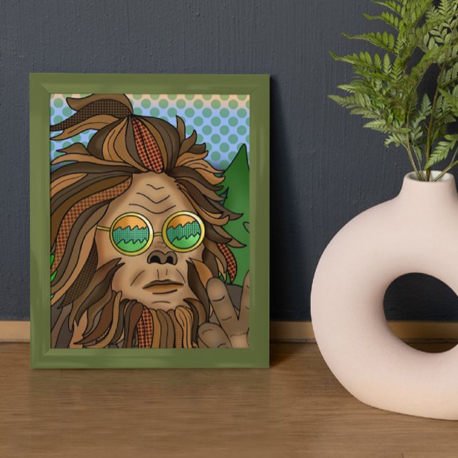 Retro-Bigfoot | Pop Art Sasquatch Leinwanddruck (Von Creator hochgeladen)