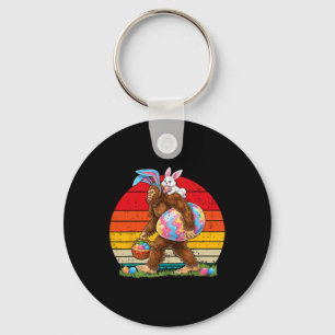 Retro Bigfoot Sasquatch Hase Ostereier Männer Kind Schlüsselanhänger