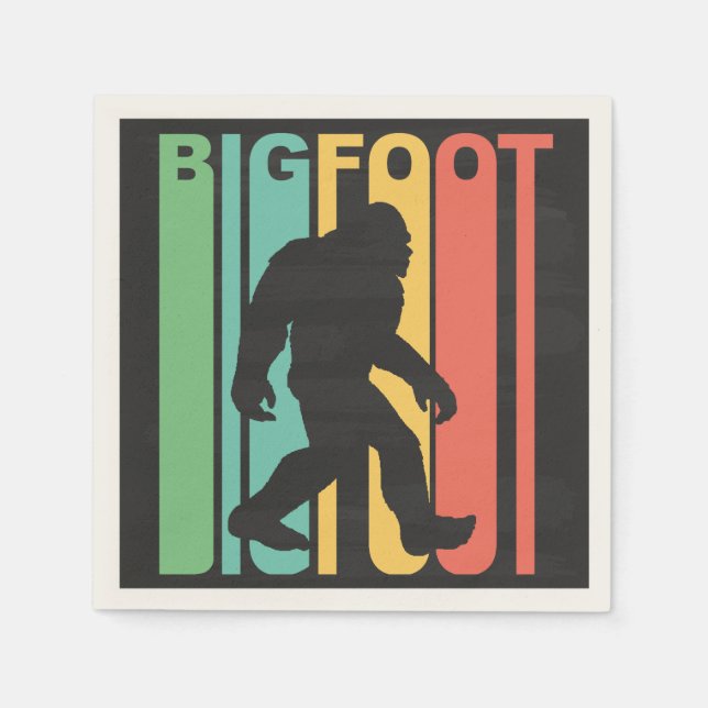 Retro-Bigfoot Serviette (Vorderseite)