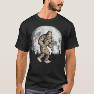 Retro Bigfoot Silhouette Monte Night Spaziergang V T-Shirt