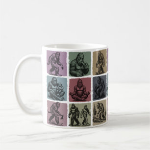 Retro-Bigfoot-Trinkware Vintage-Sasquatch-Geschenk Kaffeetasse