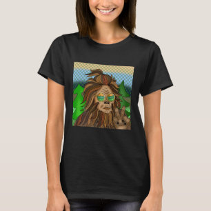 Retro Bigfoot Vintage Farben Sasquatch Pop Art T-Shirt
