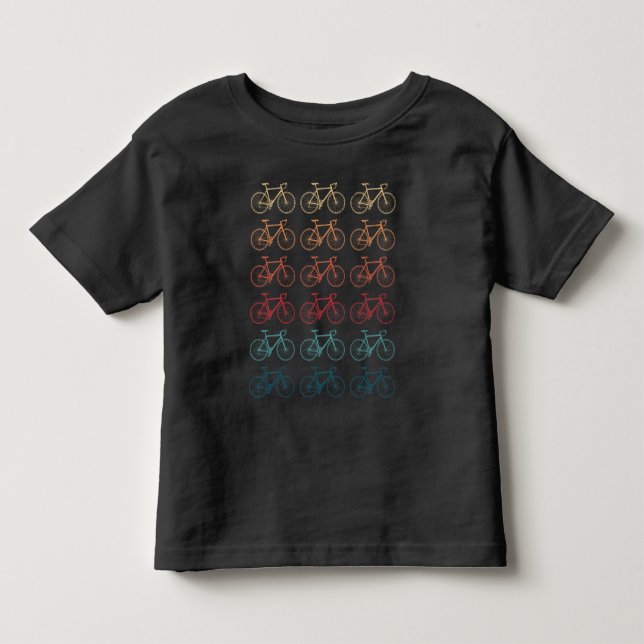 Retro Bike Art Radfahren Lover Kleinkind T-shirt (Vorderseite)