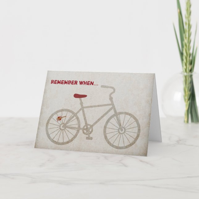 Retro Bike Geburtstagskarte Karte (Vorderseite)