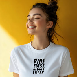 Retro bike Girl Irony black Tri-Blend Shirt