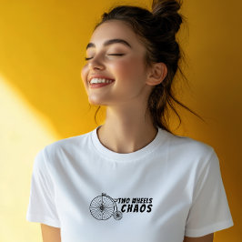 Retro bike Girl Irony black Tri-Blend Shirt