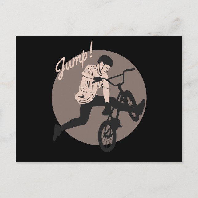Retro Biker Design - Sprung Postkarte (Vorderseite)