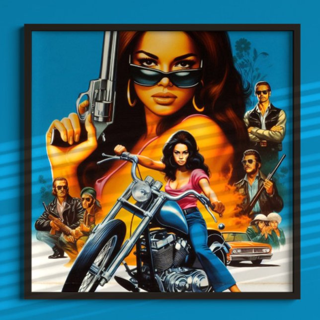 Retro Biker Girls Poster (Von Creator hochgeladen)
