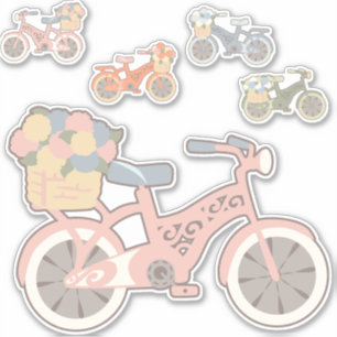 Retro-Bikes aus Vinyl-Stickern Aufkleber