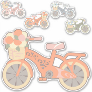 Retro-Bikes aus Vinyl-Stickern Aufkleber