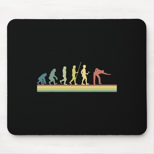 Retro Billiards Evolution Lover Gift Pool Sn Mousepad (Vorne)