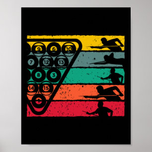 Retro Billiards Sport Poster