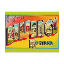 Retro Billings MT Greeting