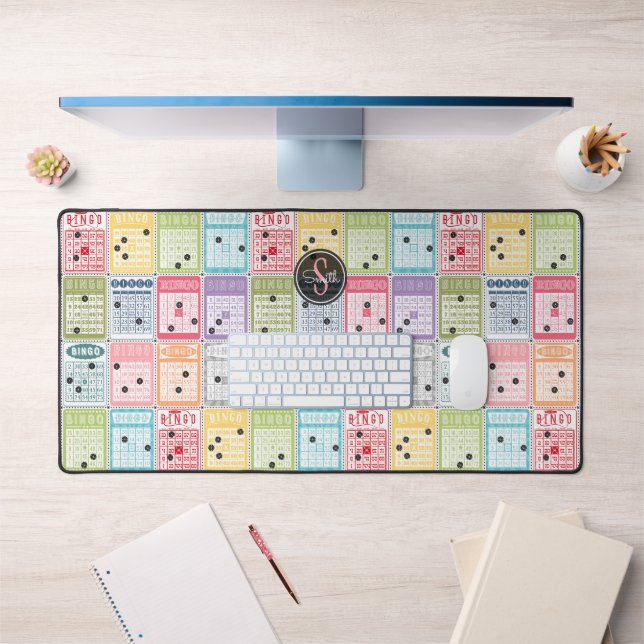 Retro Bingo Schreibtischunterlage (Büro 1)
