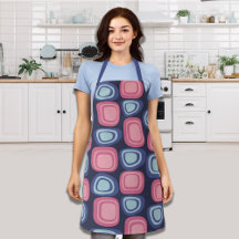 Retro Bio Rechtecke Blau und Rosa