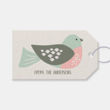 Retro Bird Personalisiert Creme Grüner Urlaub