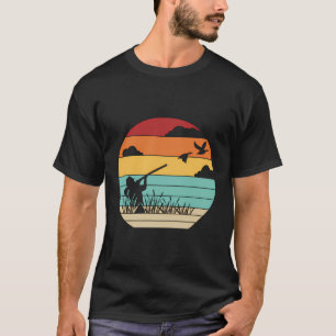 Retro Bird Turkey Duck Hunter Wasservögel Jagd T-Shirt
