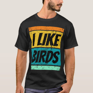 Retro Birds Shirt Minimalistisches Shirt Männer Fr
