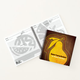 Retro-Birne persönliches Kochbuch Rezept Notebook Notizbuch