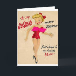 Retro Birthday Card für Ehemann Karte<br><div class="desc">Retro / Vintage Geburtstagskarte für Ehemann. Zu meinem Mann: Glücklich zum Geburtstag, Du wirst immer mein Lieblingsbeau sein!!</div>