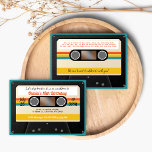 Retro Birthday Einladung Cassette MixTape Musik<br><div class="desc">Die Retro-thematische Geburtstagseinladung enthält ein Cassette-thematisches Design. Es ist perfekt für eine Geburtstagsfeier mit 70er,  80er oder 90er Jahren.</div>