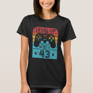 Retro Birthday Video Game 43 Jahre alter Gamer Lev T-Shirt