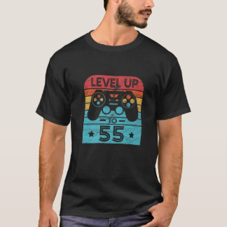 Retro Birthday Video Game 55 Years Old Gamer Level T-Shirt