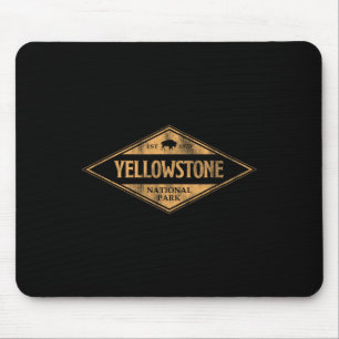 Retro Bison Yellowstone Nationalpark 1872 Wandern Mousepad