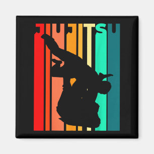 Retro BJJ Kampfsport MMA Brasilianisches Jiu Jitsu Magnet