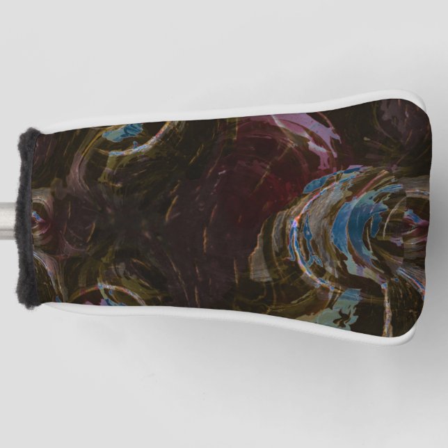 Retro Black Atomic Abstrakt Golf Headcover (Vorderseite)