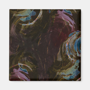 Retro Black Atomic Abstrakt Magnet