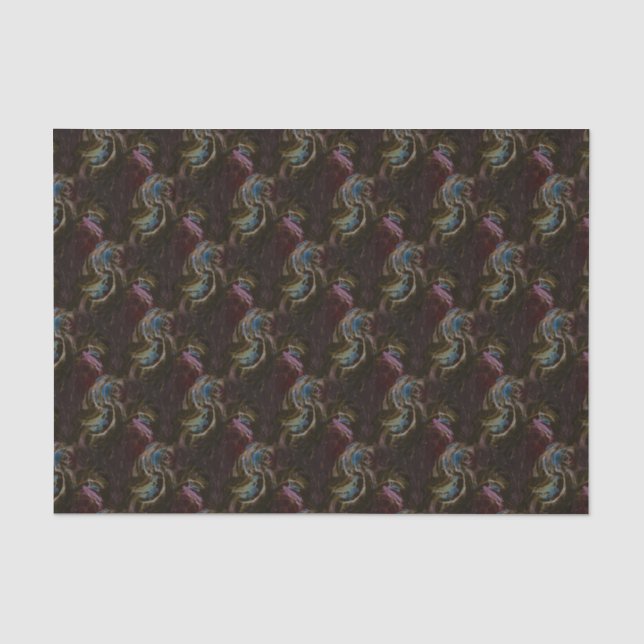 Retro Black Atomic Abstrakt Seidenpapier (Vorderseite)