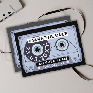 Retro Black Cassette Tape Hochzeit Save The Date