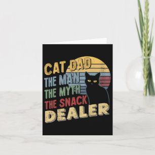 Retro Black Cat Vater Der Mann der Mythos Der Snac Karte